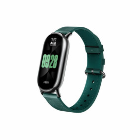 Оригинальный ремешок Xiaomi Mi Band 8 Leather Wristband (check green)