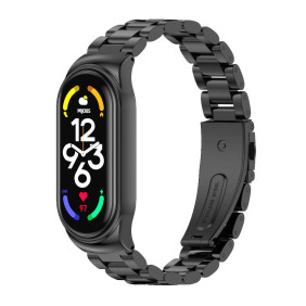 Металлический ремешок Mijobs на Mi Band 8 (classic metall, black)
