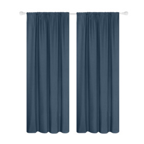 Шторы 8H Japanese-style Blackout Curtains (синий)