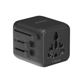 Адаптер переходник Momax Universal Travel Charger with Dual AC (чёрный)