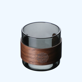 Термостойкая стеклянная чайная чашка (150ml, пепельный)