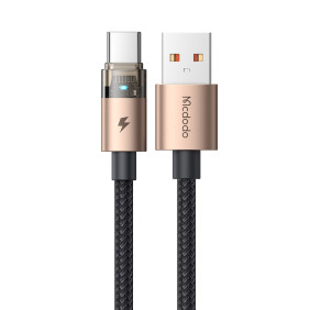 Кабель Mcdodo USB-A / USB-C Transparent Cable 6A 1,2m (золото)