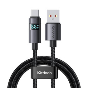 Кабель Mcdodo USB-A / USB-C LED Display Cable 6A 1,2m (чёрный)