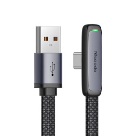 Кабель Mcdodo USB-A / USB-C 90° Data Cable 100W 1,8m (чёрный)